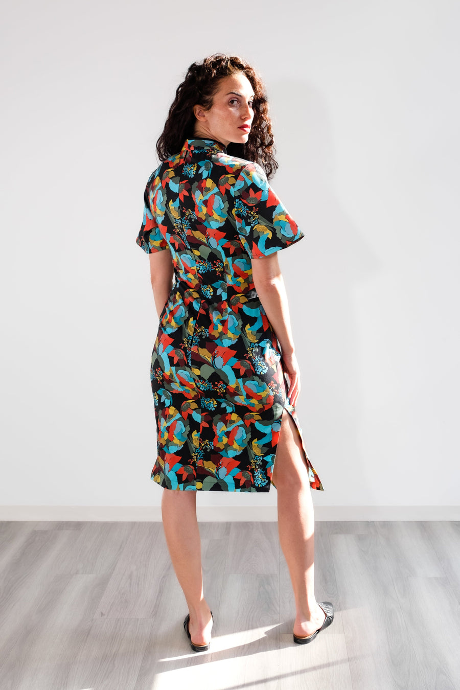 Bell Qipao Dress - Hybrid Print