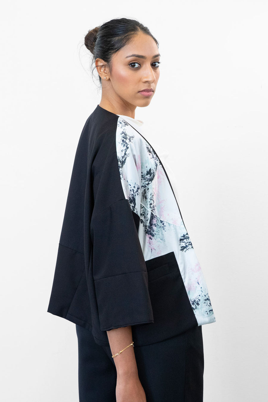 Kimono Patchwork Jacket - Landscape Print (US 6)