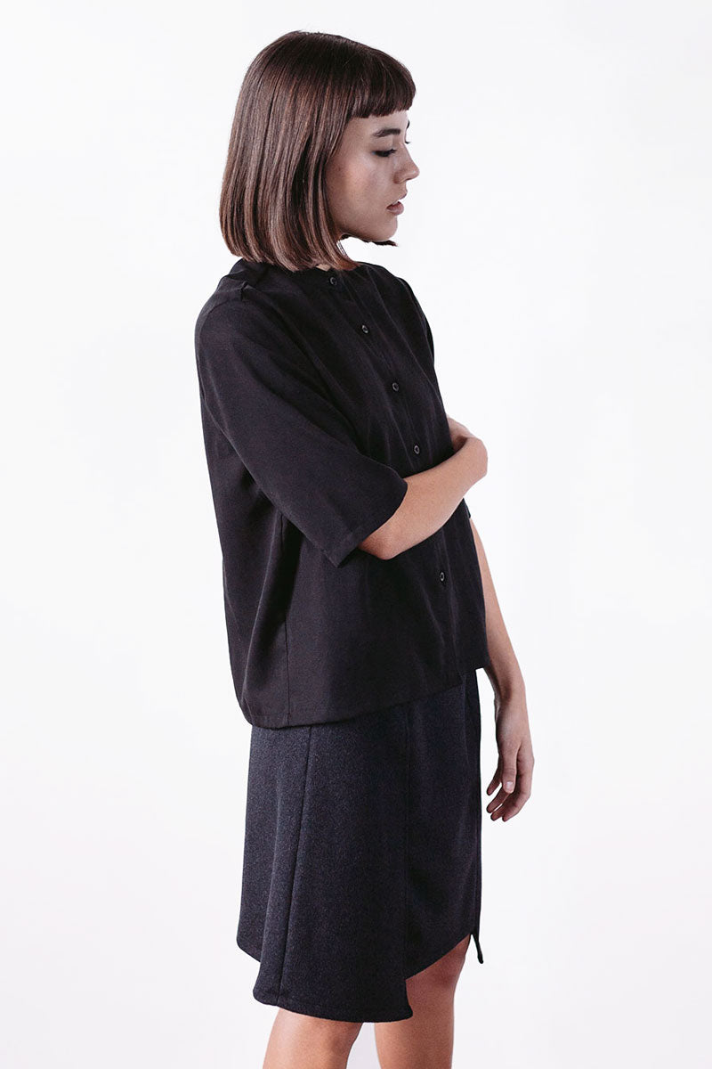 black japanese tencel shirt for women
