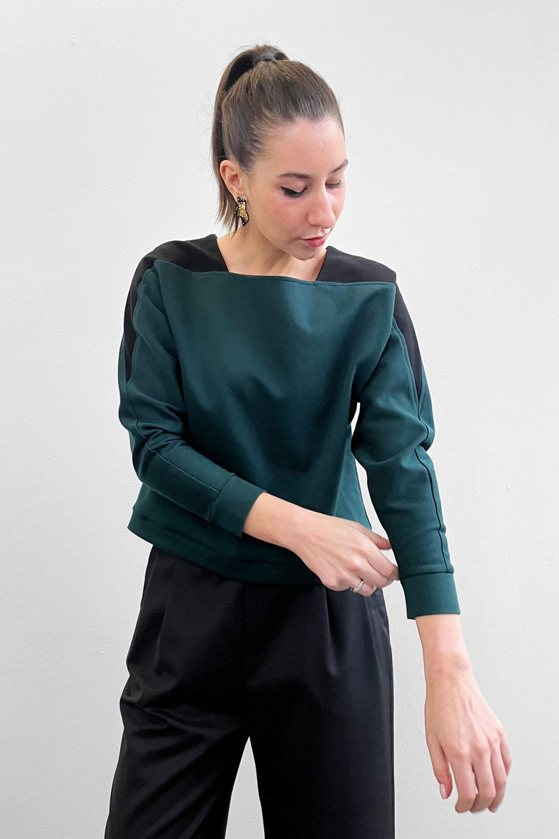 Square Neck Sweater - Green (US 4)