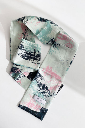 Skinny Silk Scarf - Landscape Print